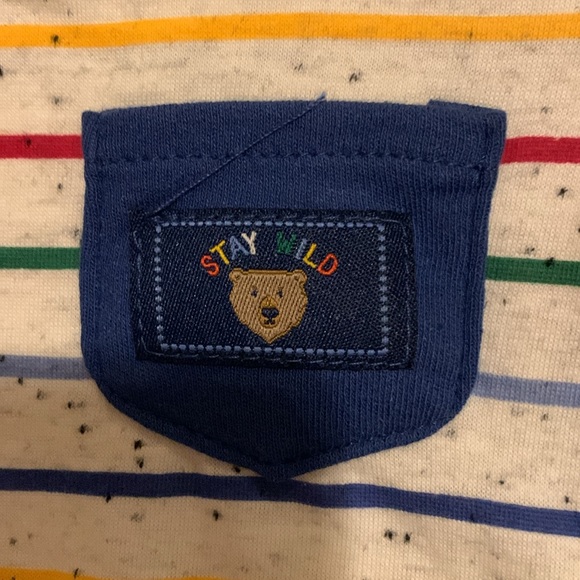 NWT Vitamins Baby Stay Wild Striped Colorful Long Sleeve Shirt (3 Mos.) - Picture 3 of 5